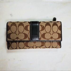 COACH wallet, carries cash, cards, checks